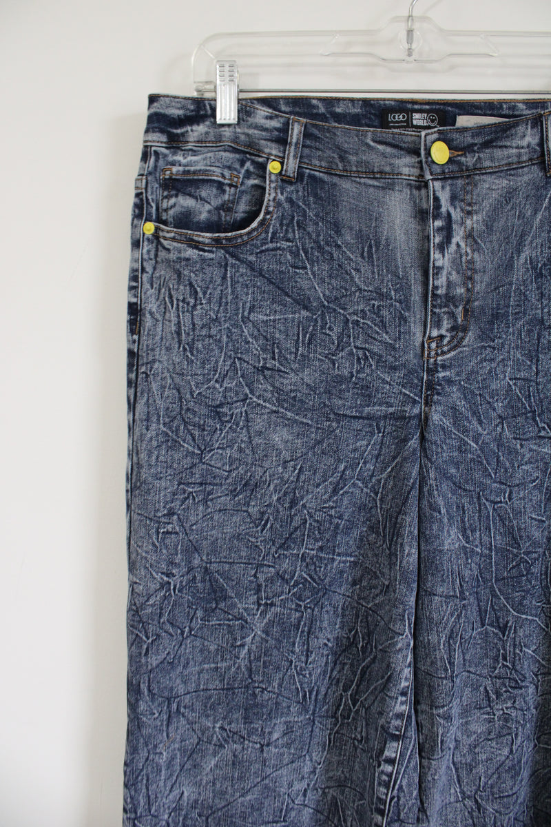 BIPOLAR DENIM BY @THANKSALOTNY good SUSTAINABLE ACID WASH LEVI'S WITH TEN SMILEY AND