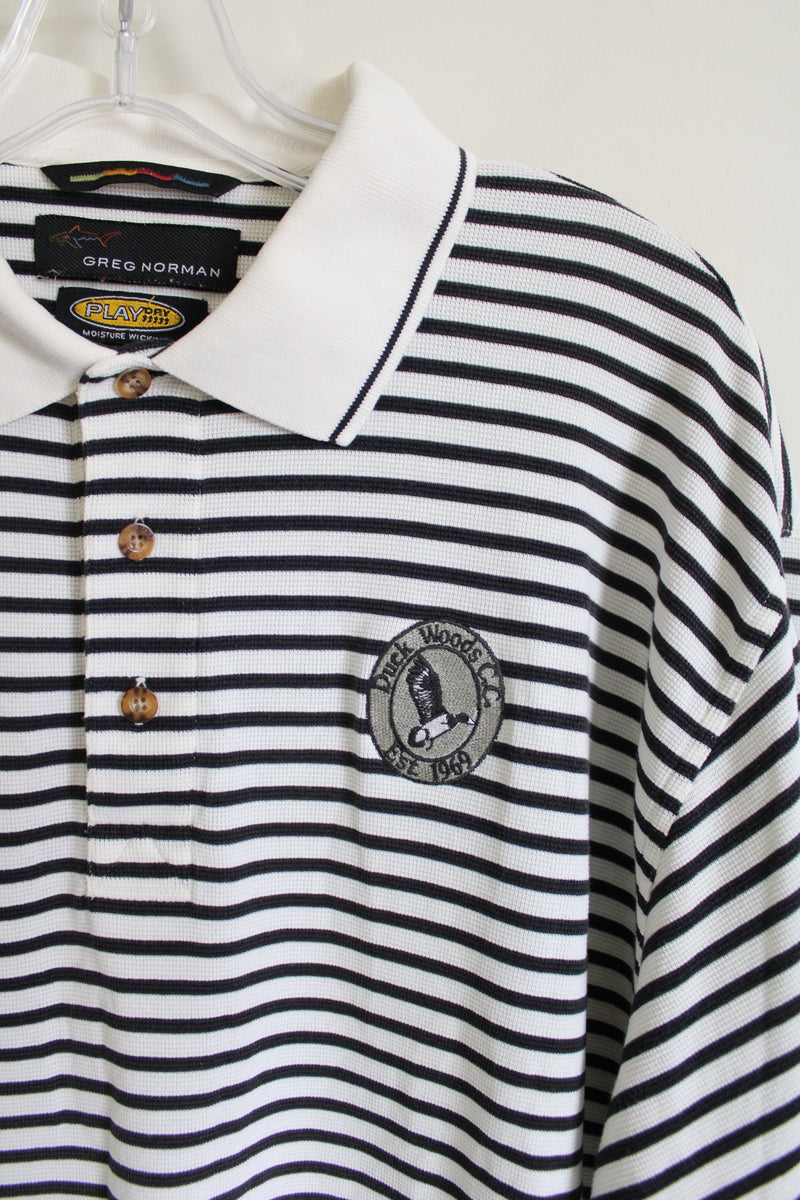 Greg Norman Play Dry Black Striped Polo Shirt 2XL – Jubilee Thrift