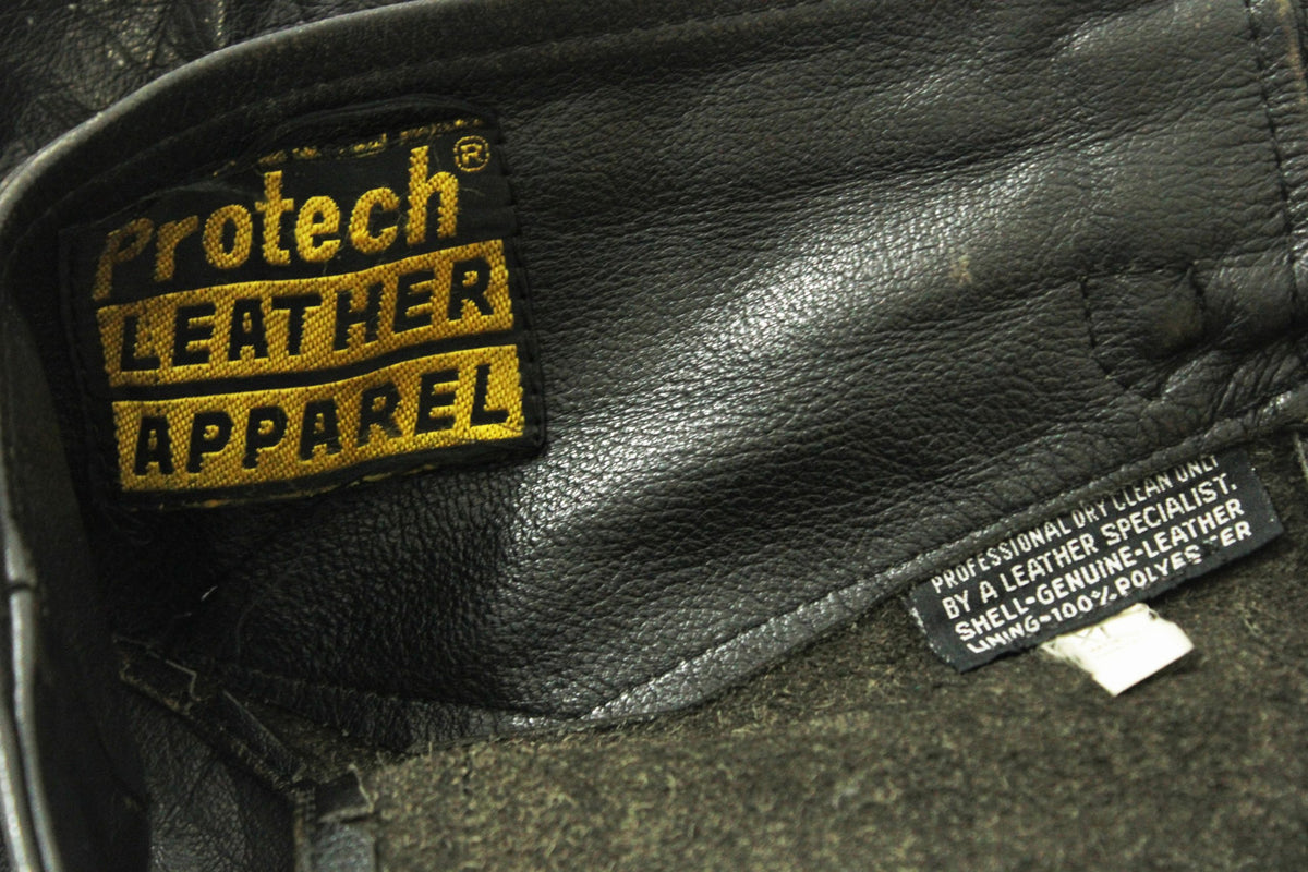 Protech Leather Apparel Genuine Leather Motorcycle Economy Chaps | Size XL