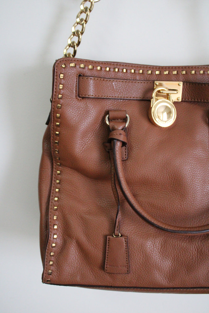 NEW Brown Leather Michael Kors shops Purse