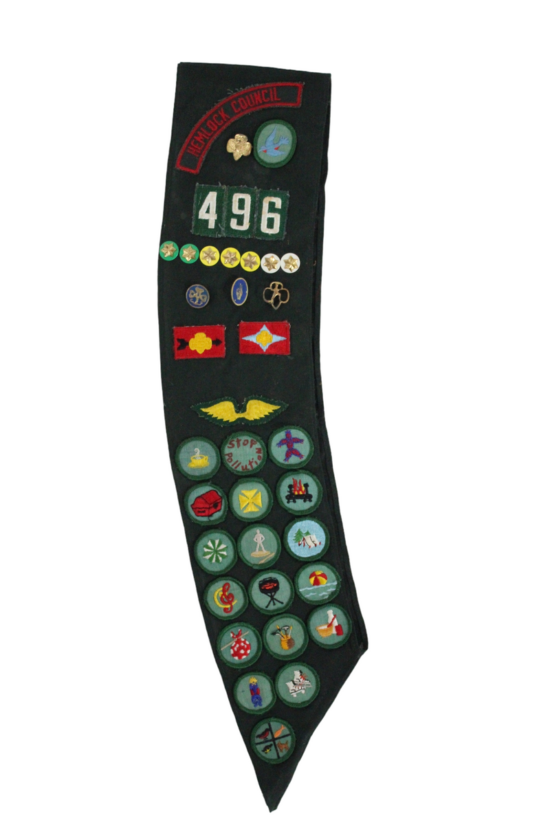 Fashion Vintage Girl Scout Sash with patches