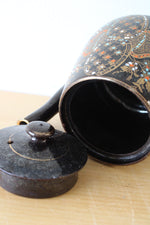 Vintage Hand Painted Brown & Gold Designed Teapot