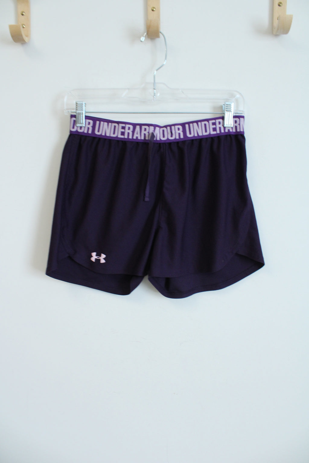 Under Armour Purple Logo HeatGear Shorts | S