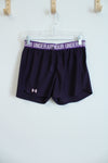 Under Armour Purple Logo HeatGear Shorts | S