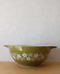 Pyrex 442 Green Spring Blossom Crazy Daisy 1.5 Quart Cinderella Mixing Bowl