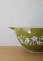 Pyrex 442 Green Spring Blossom Crazy Daisy 1.5 Quart Cinderella Mixing Bowl