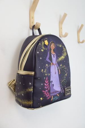 NEW Disney Loungefly Asha Star Wish Backpack & Wallet Set