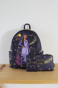 NEW Disney Loungefly Asha Star Wish Backpack & Wallet Set