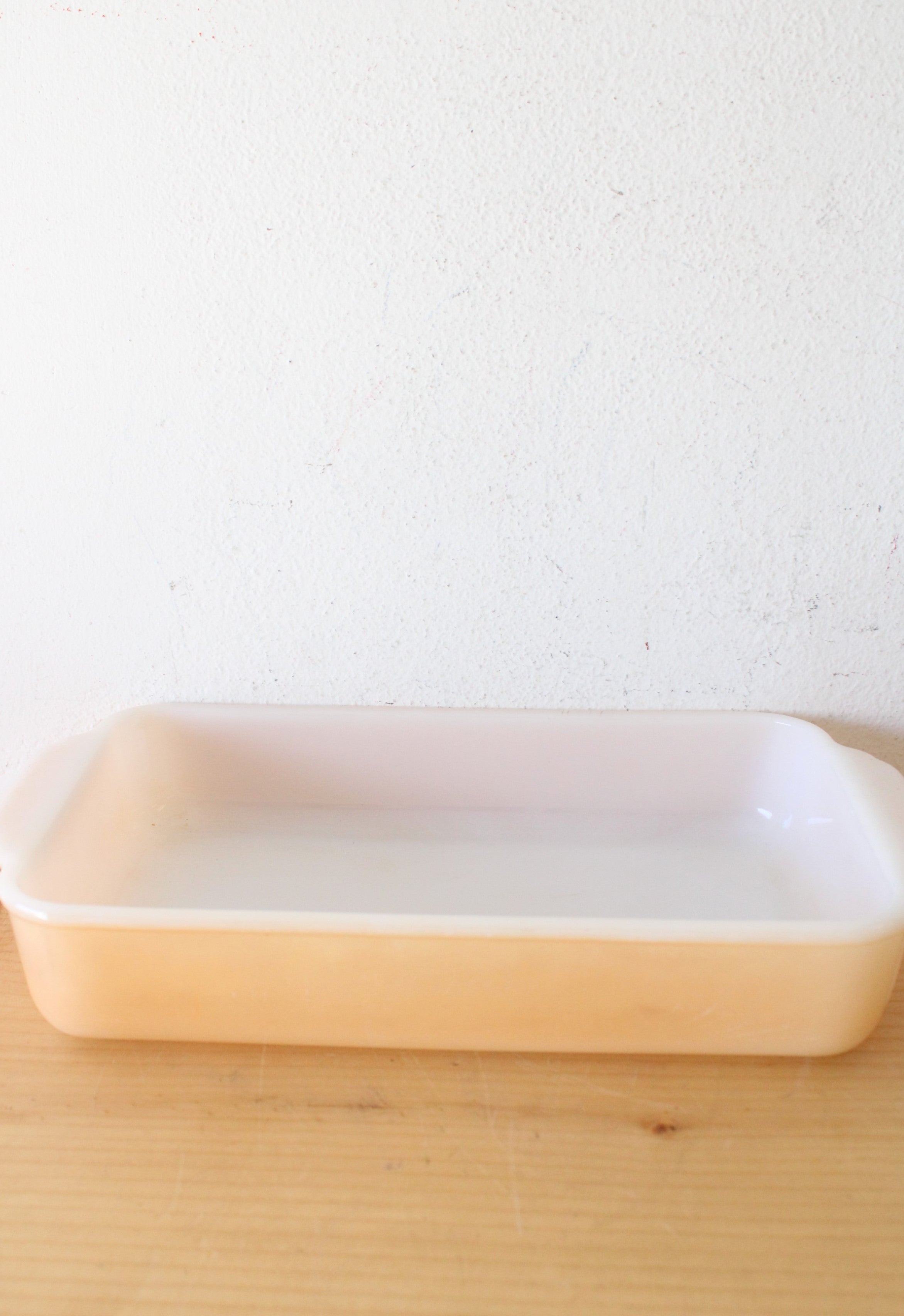 Fire King 410 Peach Lustre 1.5 Quart Baking Dish