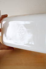 Fire-King 409 Milk Glass Painted Loaf 1QT Dish