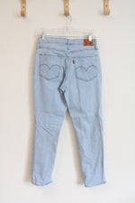 Levi's 724 High Rise Straight Crop Distressed Light Wash Jeans | 29 (8)