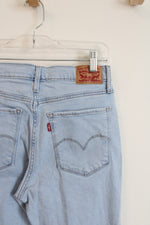 Levi's 724 High Rise Straight Crop Distressed Light Wash Jeans | 29 (8)