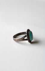 Sterling Turquoise Oval Ring | Size 8