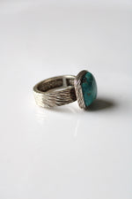 Square Turquoise Sterling Silver Ring | Size 9