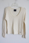 Abercrombie & Fitch Cream Knit Sweater | XS