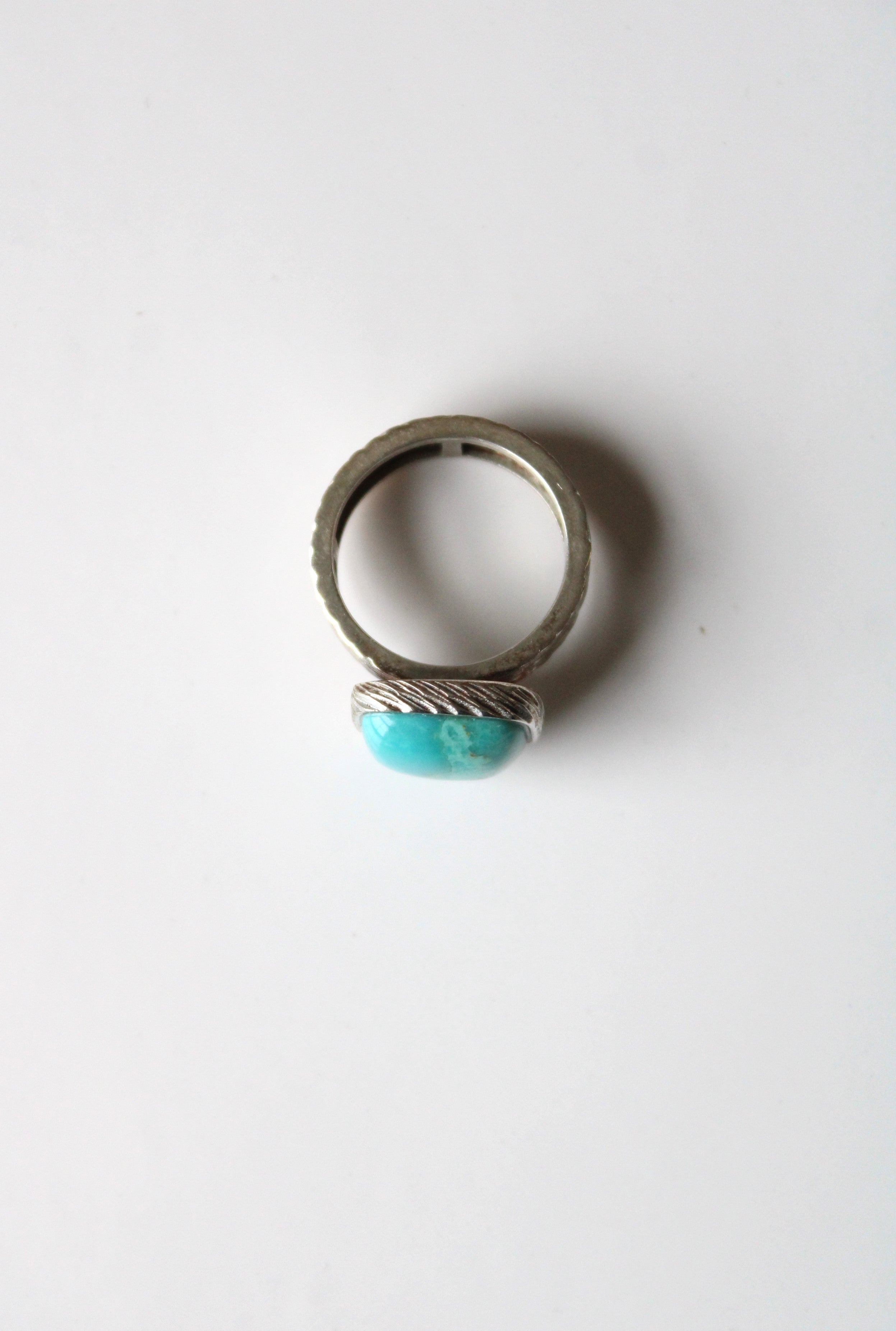 Square Turquoise Sterling Silver Ring | Size 9