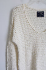 Abercrombie & Fitch Cream Knit Sweater | XS