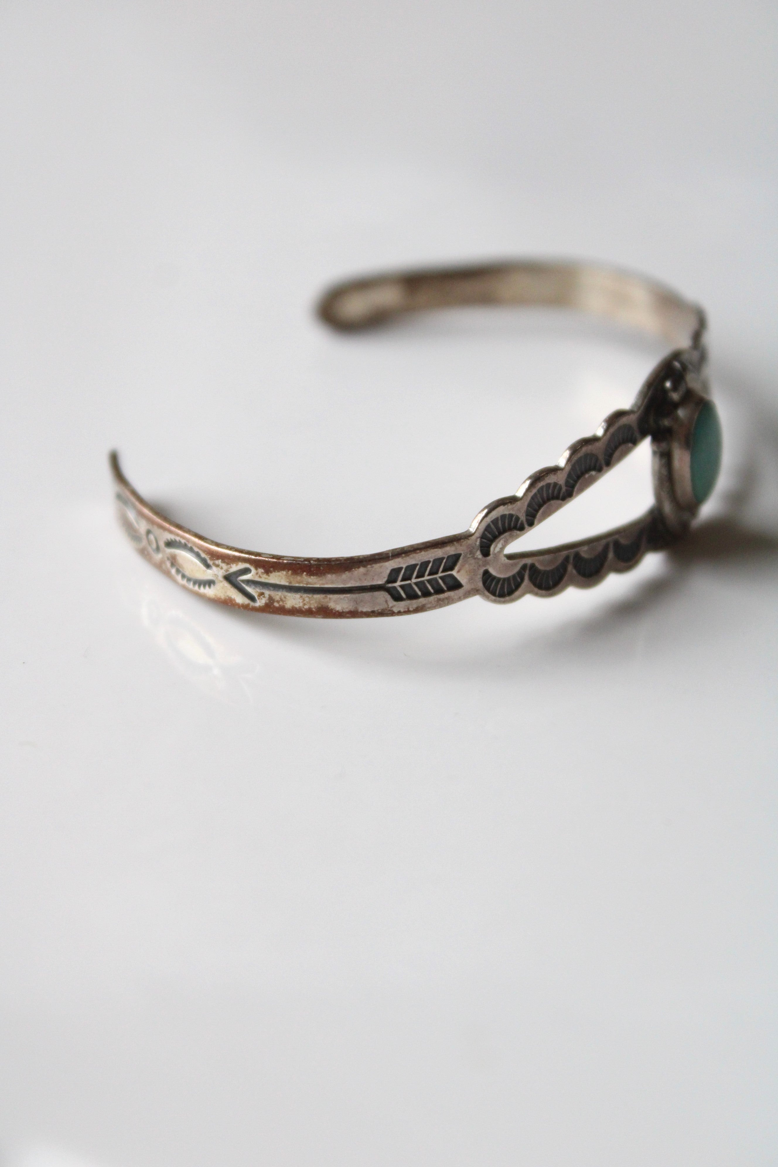 Turquoise Cuff Sterling Silver Antique Bracelet