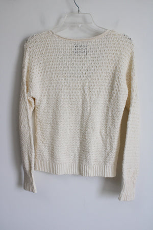 Abercrombie & Fitch Cream Knit Sweater | XS