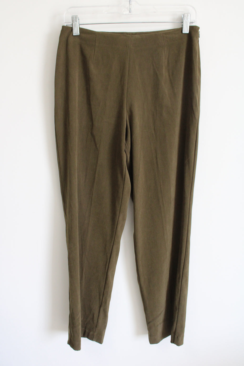 Sag Harbor Olive Green Trouser Sueded Pants | 8 Petite