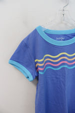 NEW Cat & Jack Colorful Wave Blue Shirt | Youth XS (4/5)