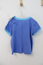 NEW Cat & Jack Colorful Wave Blue Shirt | Youth XS (4/5)