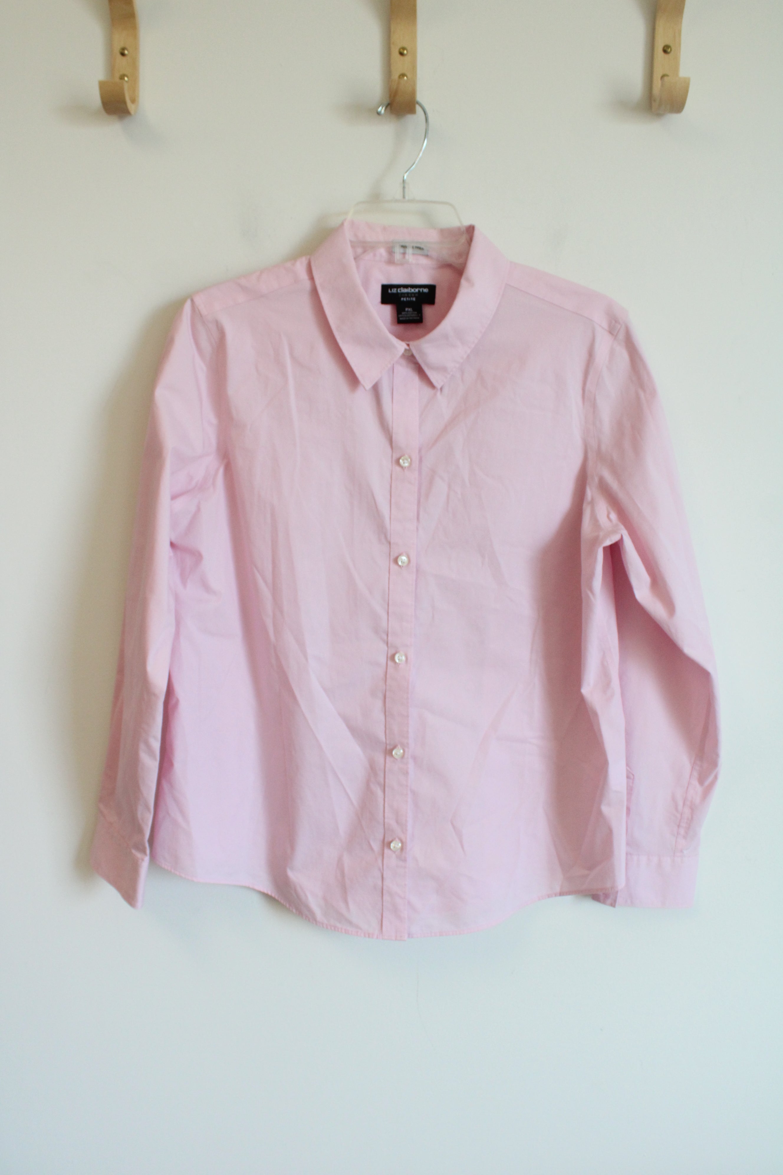 Liz Claiborne Career Light Pink Button Down Shirt | Petite XL