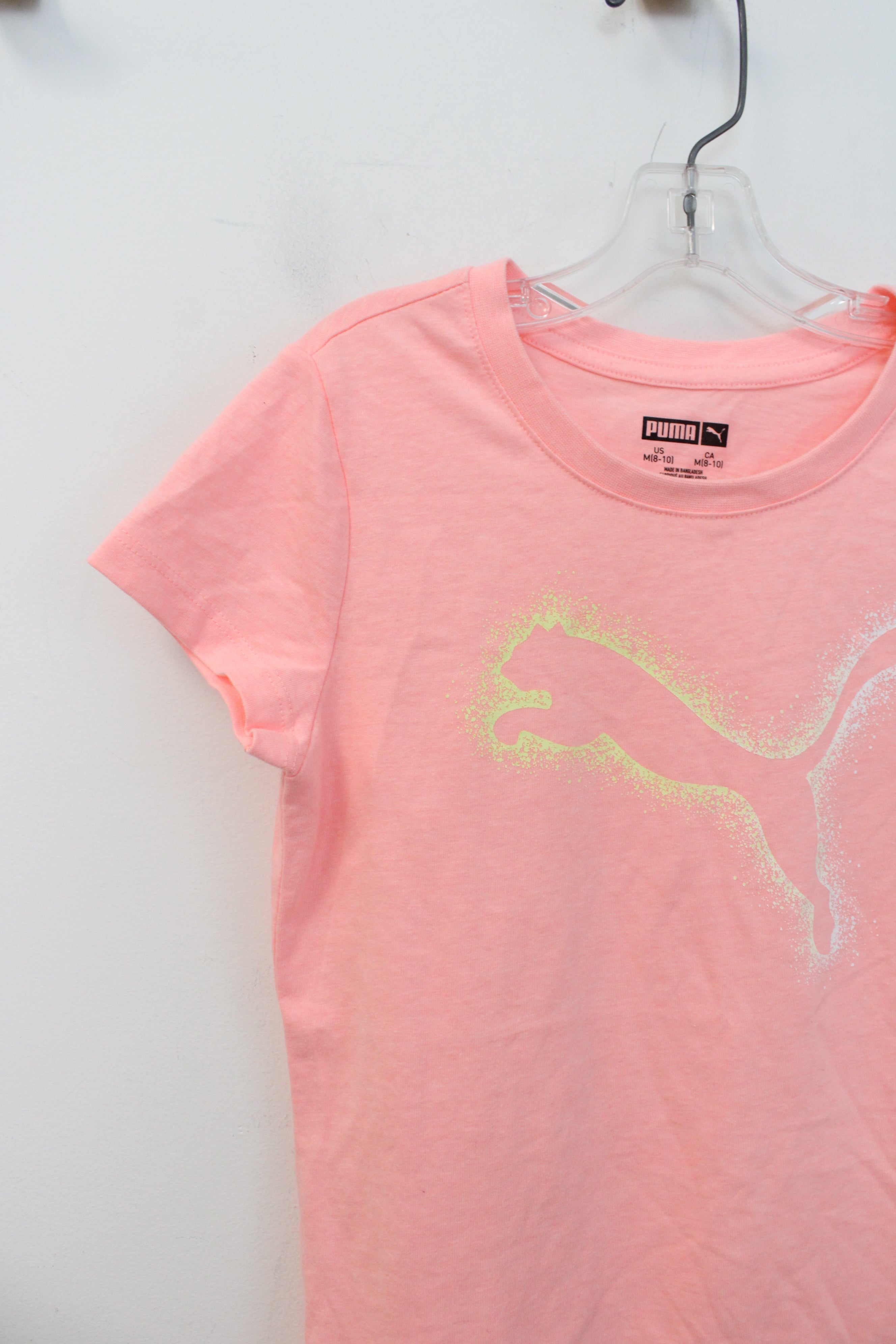 Puma Light Pink Logo Shirt | Youth 8/10