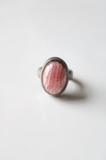 Rhodochrosite TNB Pink Stone Oval Sterling Silver | Size 7