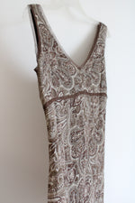 Old Navy Y2K Brown Paisley Chiffon Dress | 10