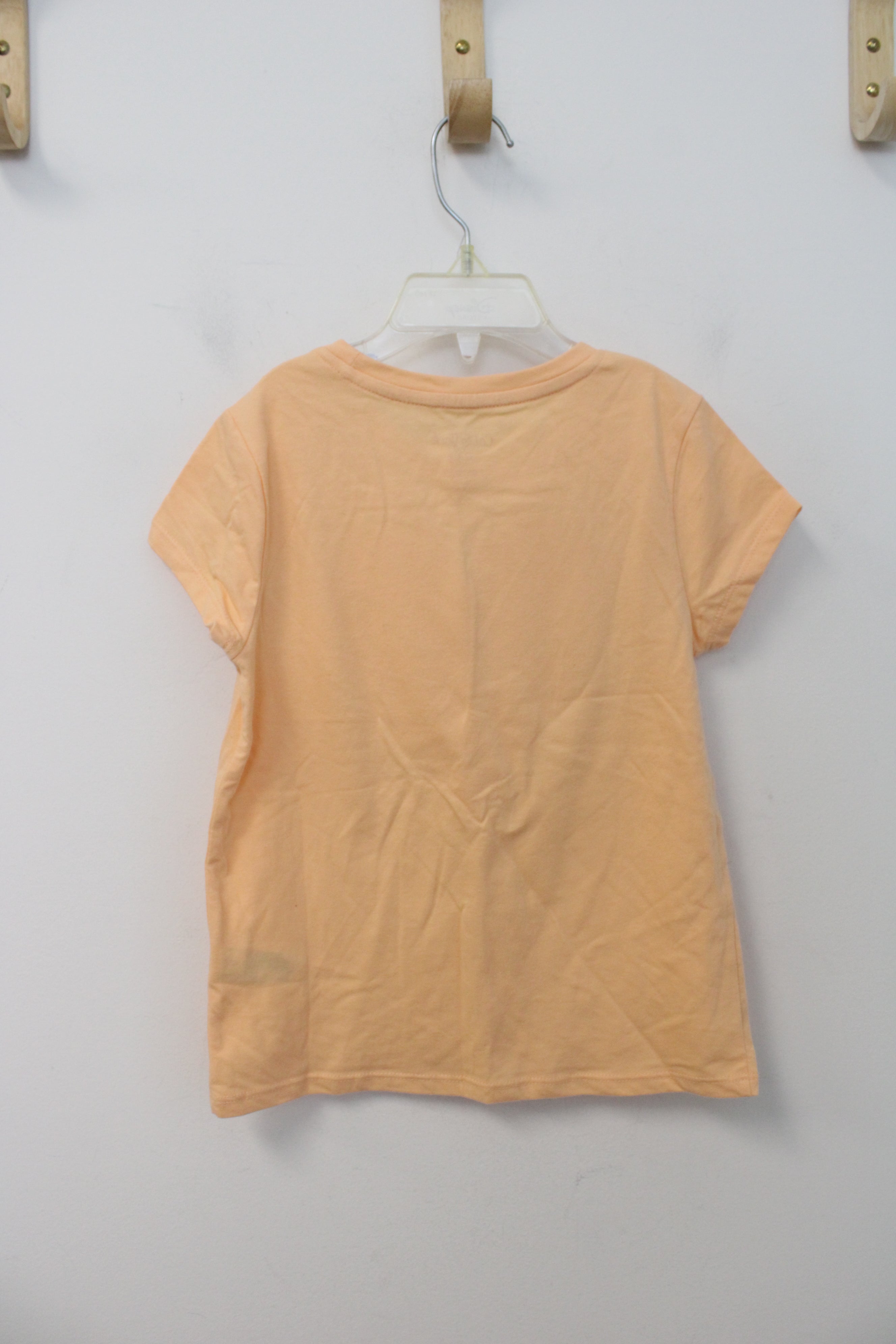 NEW Cat & Jack Tropical Heart Light Orange Shirt | Youth XS 4/5