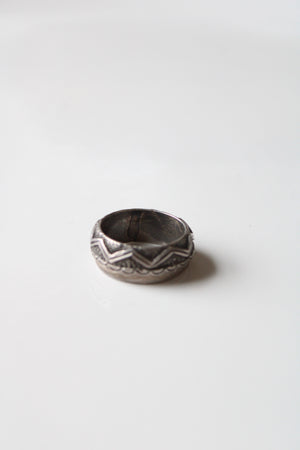 Southwestern Solid Sterling Silver Band Ring | Size 6.5