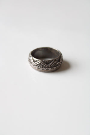 Southwestern Solid Sterling Silver Band Ring | Size 6.5