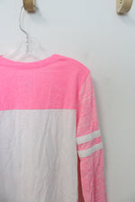 Justice Active Pink & White Long Sleeved Shirt | Youth 8