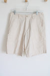 Geoffrey Beene Oatmeal Linen Blend Shorts | 32