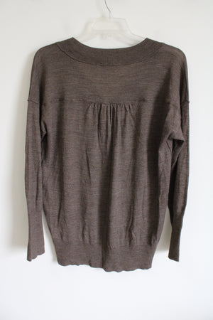 LOFT Brown Knit Wool Blend Sweater | XXL