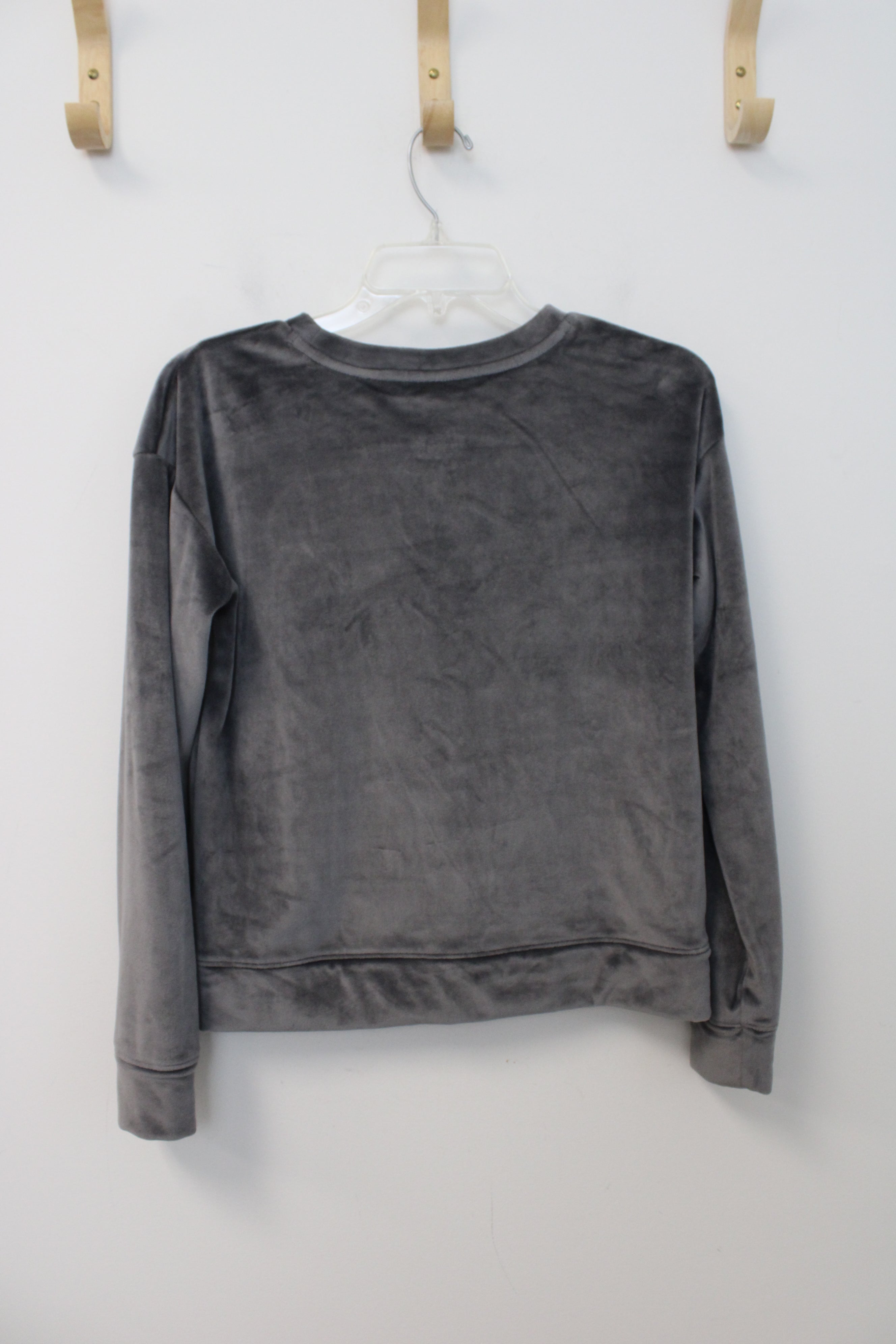 SO Soft Gray Sequined Love Sweatshirt | Youth XL (14/16)