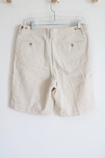 Geoffrey Beene Oatmeal Linen Blend Shorts | 32