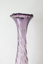 Purple Blown Glass Swirl Large Vase | 16"