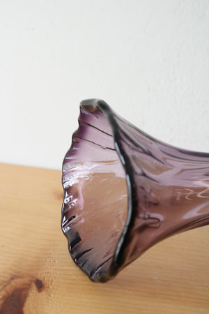 Purple Blown Glass Swirl Large Vase | 16"