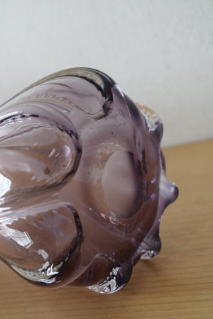 Purple Blown Glass Swirl Large Vase | 16"