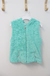 Self Esteem Fuzzy Teal Green Hooded Vest | Youth L (10/12)