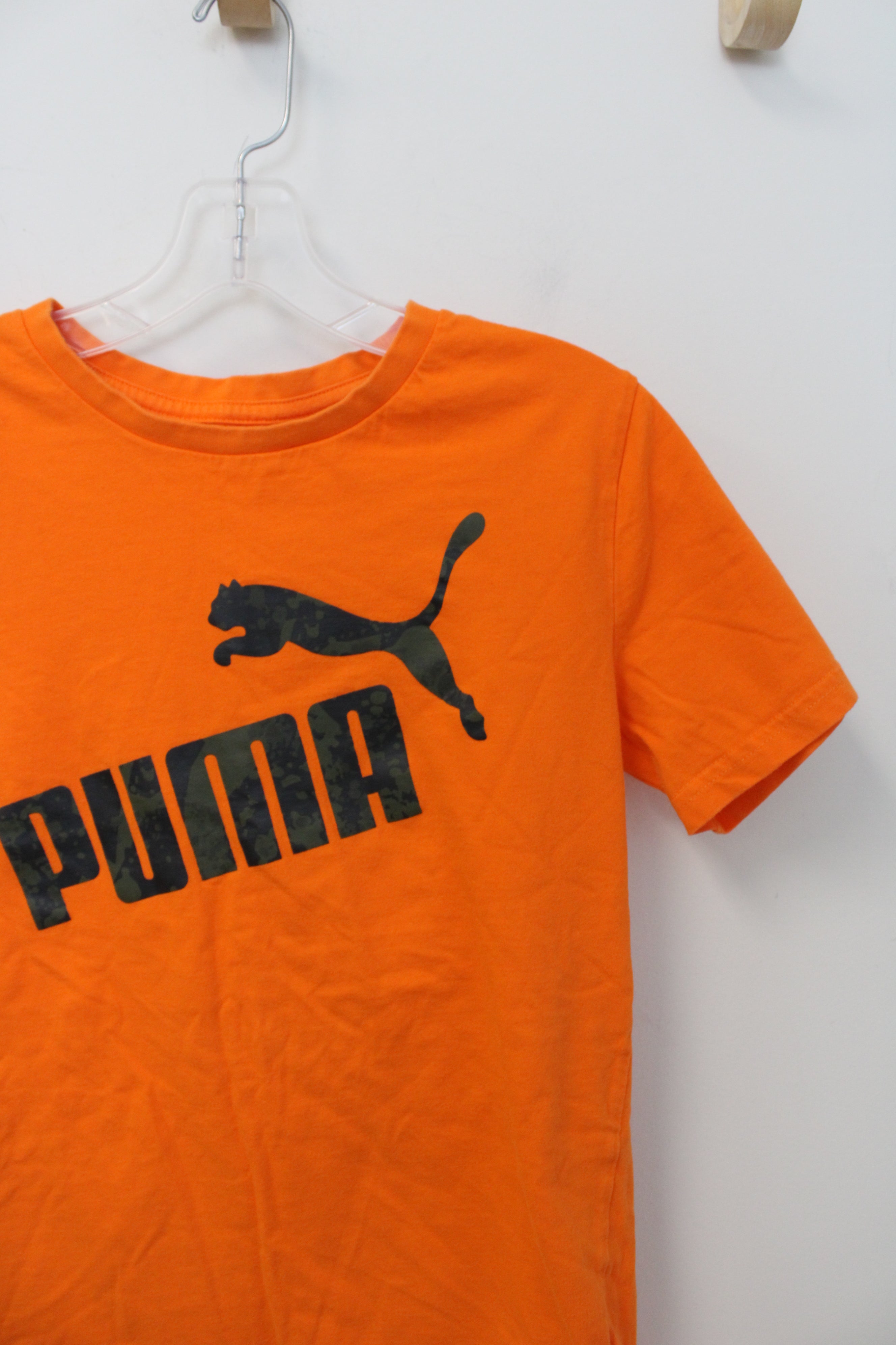 Puma Orange Logo Shirt | Youth L (14/16)