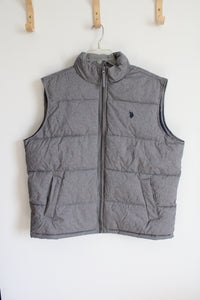 U.S. Polo Assn. Gray Puffer Vest | L