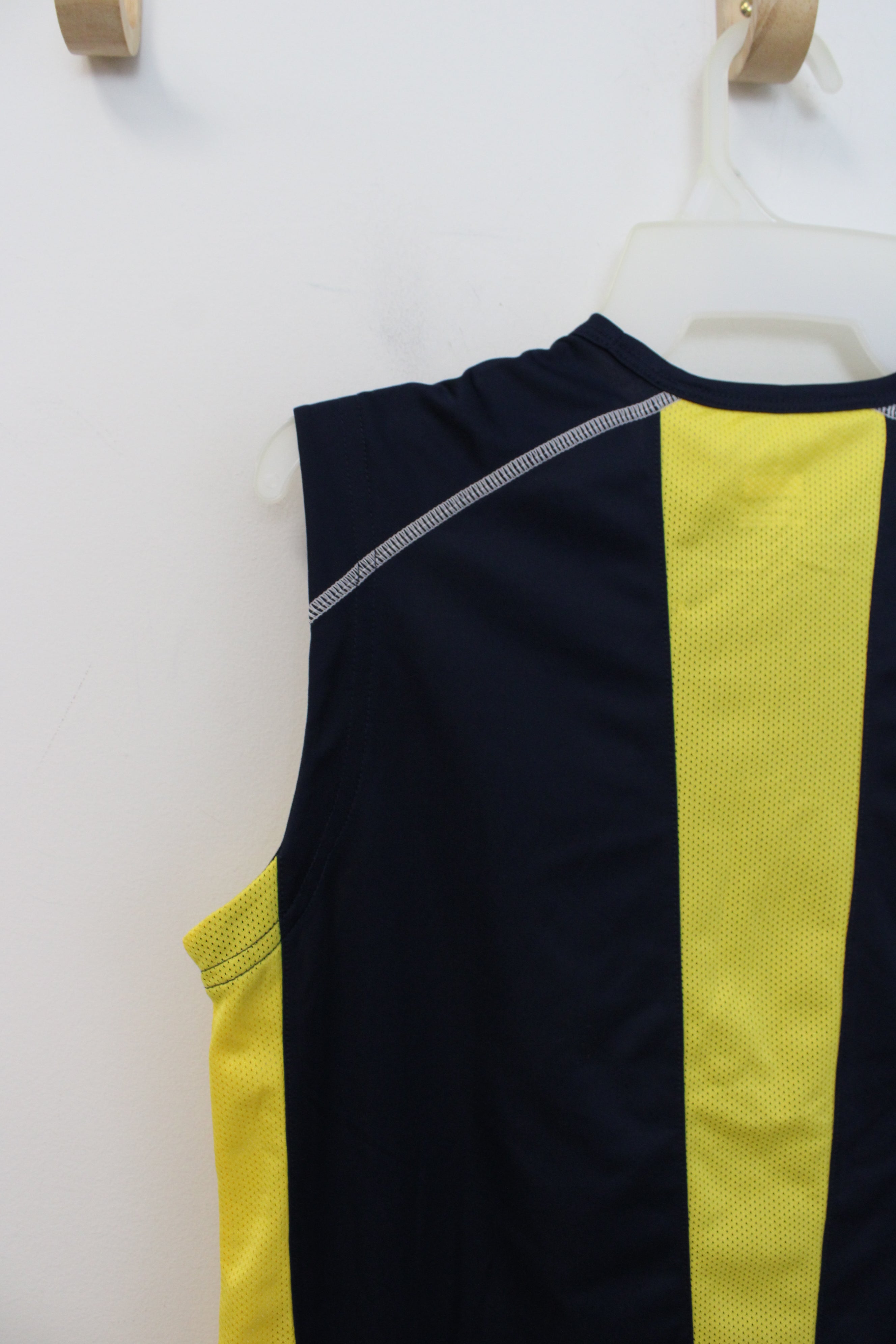 Nike Fit Dry Navy & Yellow Muscle Tank | Youth L (14/16)