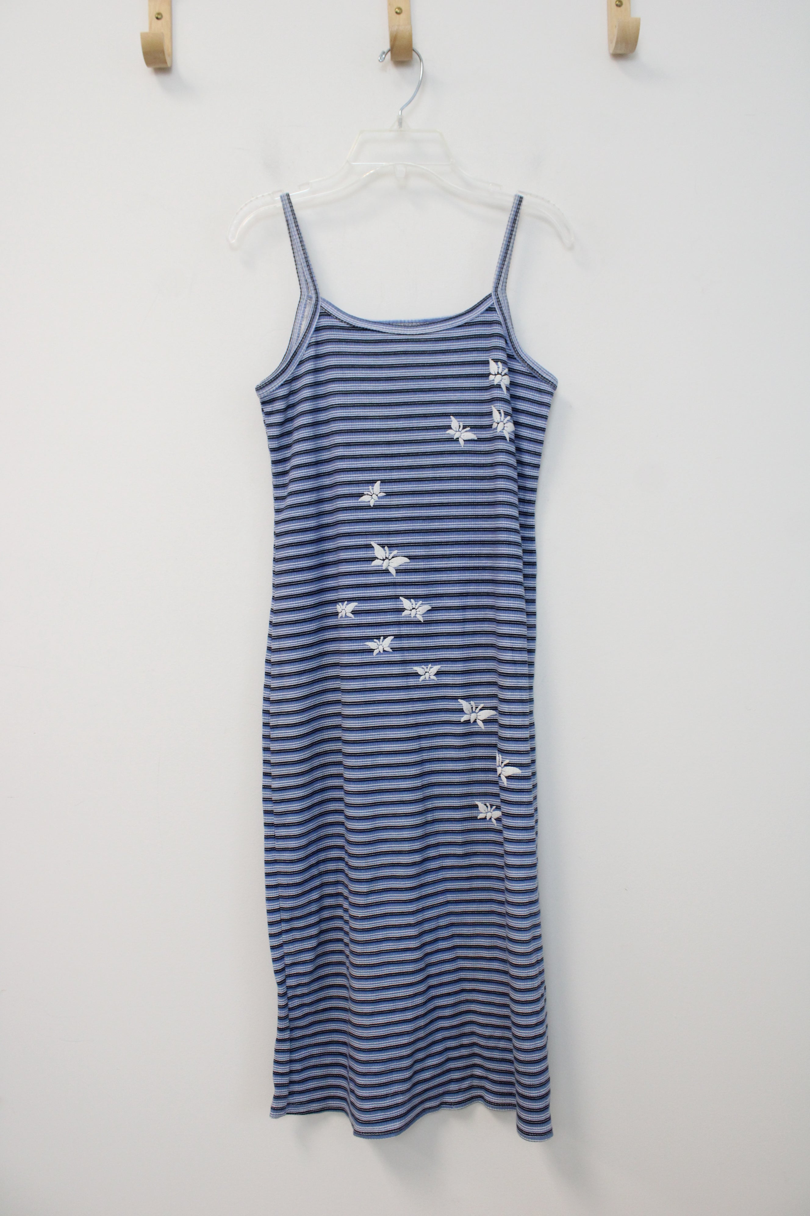 ME2Kids Blue & White Striped Butterfly Dress | Youth 12