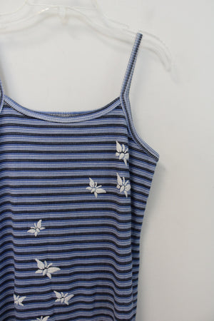 ME2Kids Blue & White Striped Butterfly Dress | Youth 12