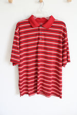 PGA Tour Red Striped Polo Shirt | XL