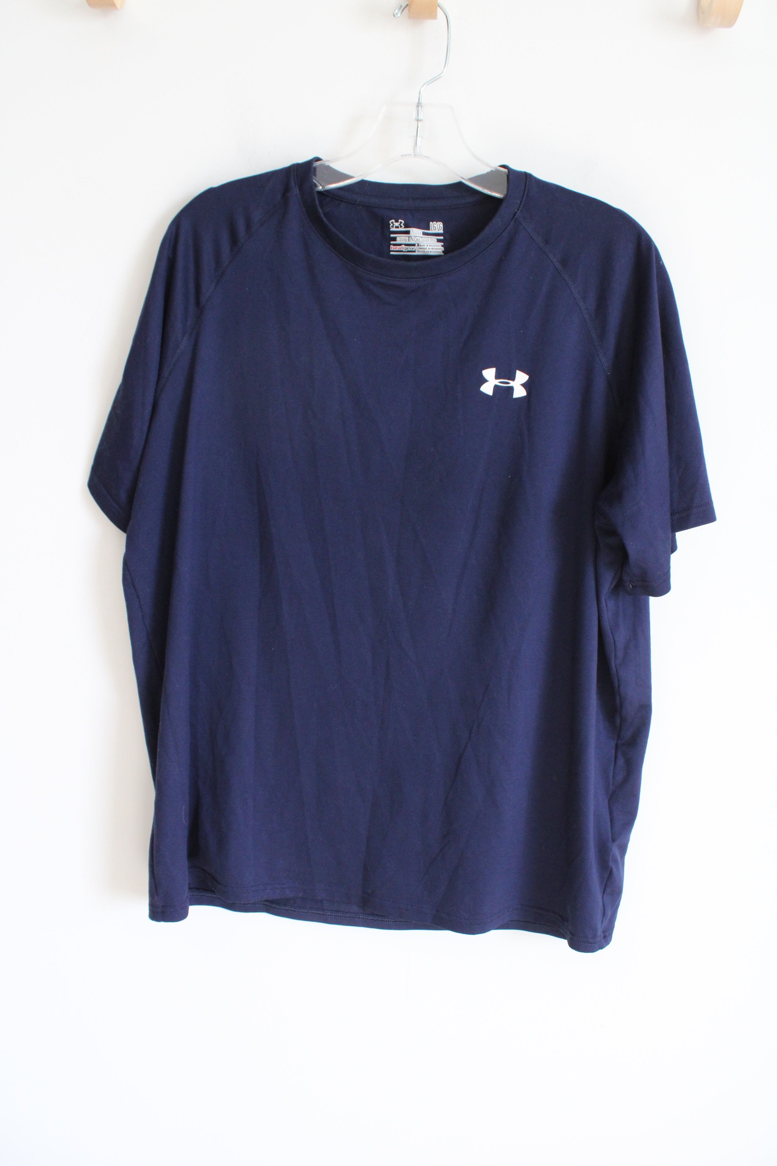 Under Armour Loose Fit HeatGear Navy Blue Shirt | L