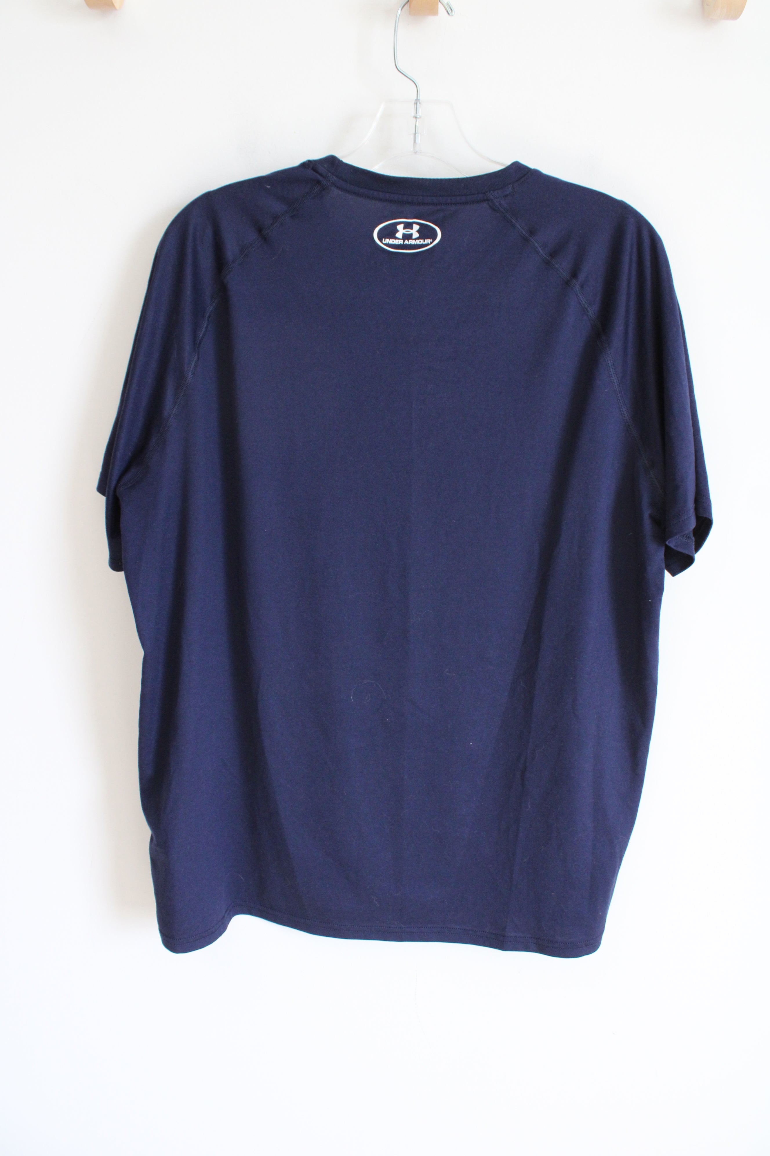 Under Armour Loose Fit HeatGear Navy Blue Shirt | L